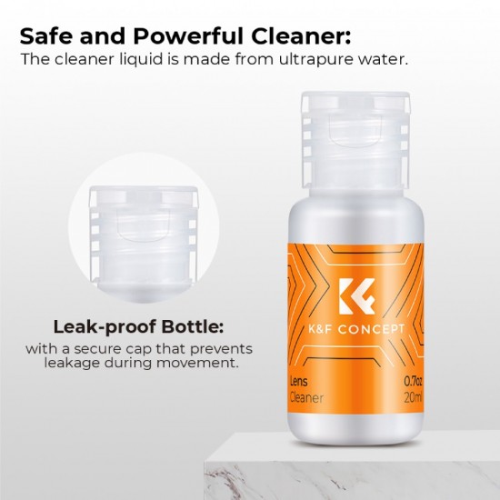 K&F Concept lens cleaning liquid for camera lens, sensor, eyeglasses and other optics